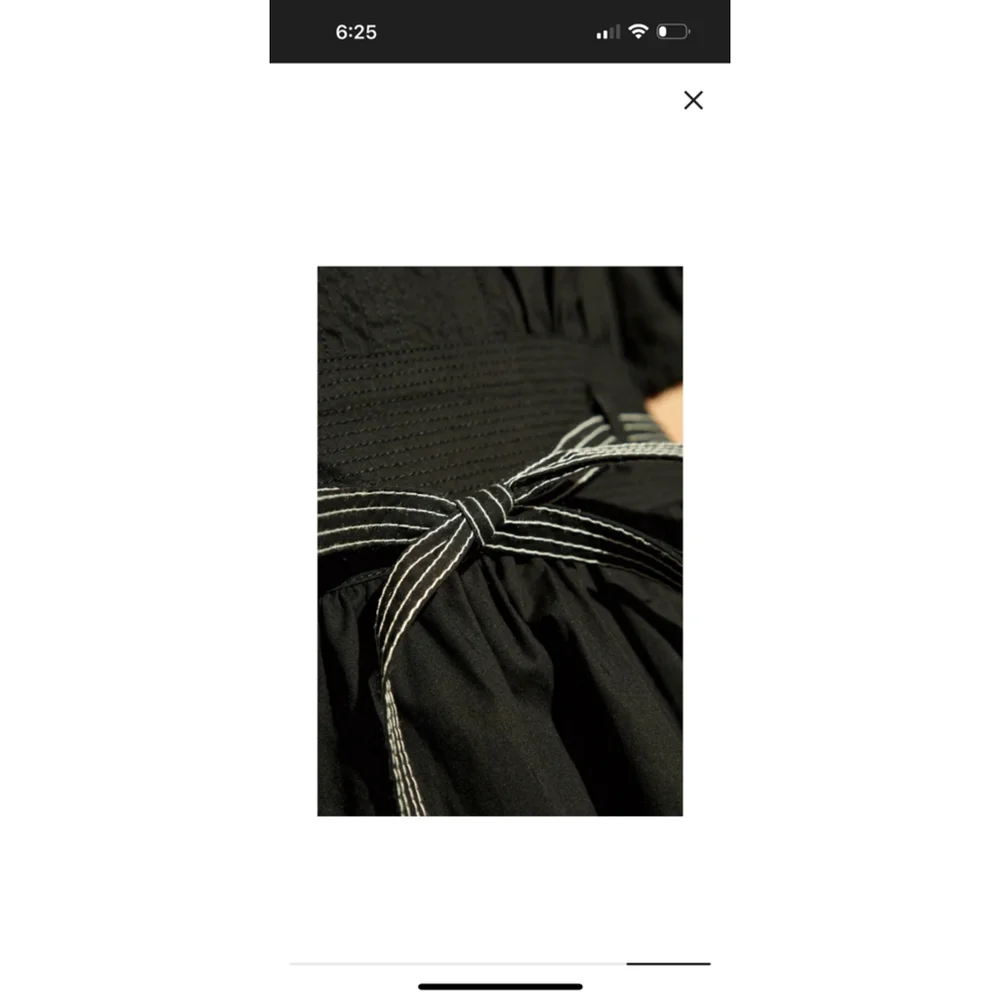 Ulla Johnson Wilda Black Cotton Puff Sleeve Mini Dress Size 12 - Picture 7 of 14